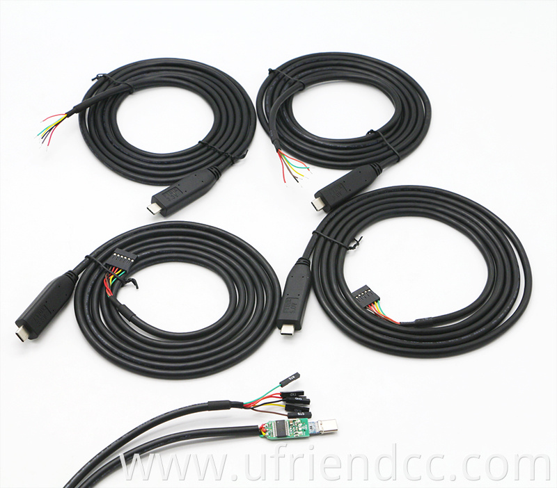 OEM FTDI TTL-232R Uart TTL 5V 3.3V USB type C to RS232 Serial Convetrer Cable
